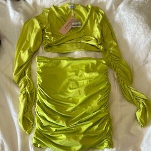 Oh Polly  2 piece outfit Lime size 10